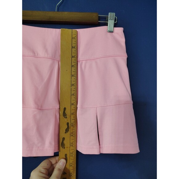 Bolle Tennis Skort Sz S Pink Gray Pleated Matching Compression Shorts Stretch - Picture 2 of 8